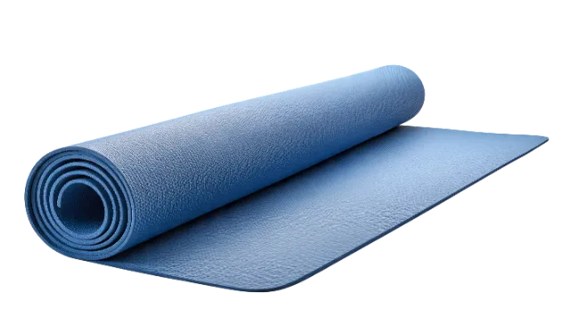 Blue Rolled Yoga Mat