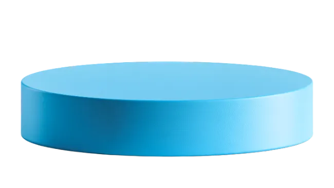 Blue Round Display Podium Stand