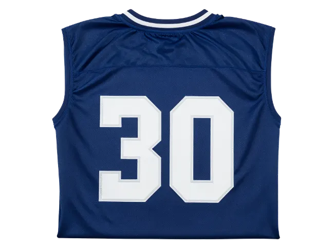 Blue Sports Jersey Number Thirty Back View