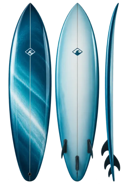 Blue Surfboard Stock Photo