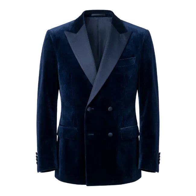 Blue Velvet Tuxedo Jacket
