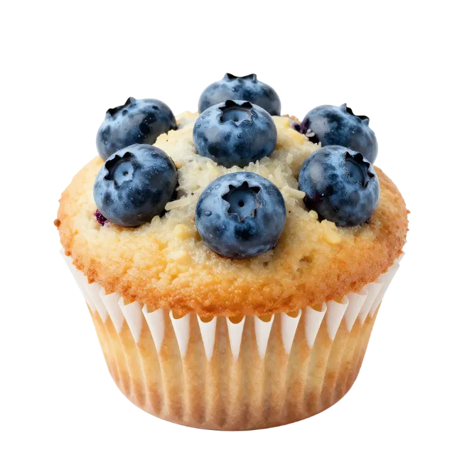 Blueberry Muffin with Fresh Berries