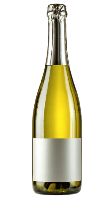 Bottle of Sparkling Wine with Gold Foil