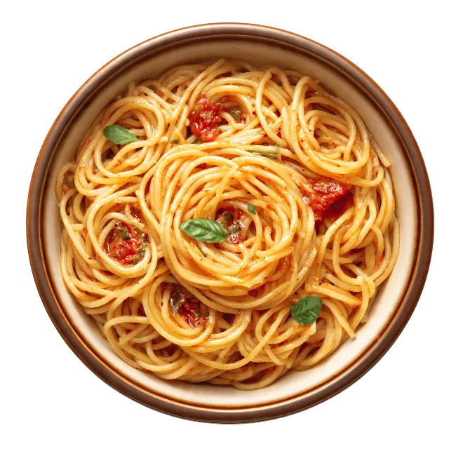 Bowl of Spaghetti Pasta with Tomato Sauce