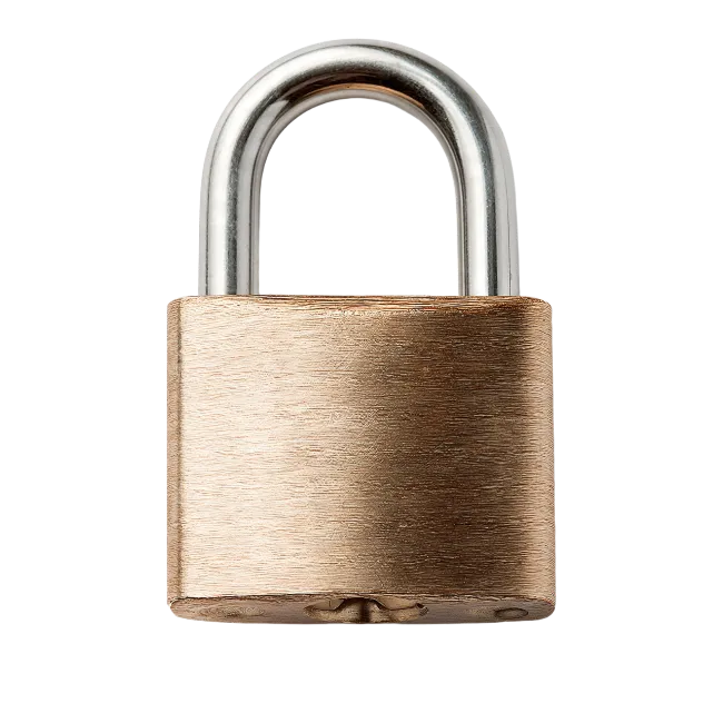 Brass Padlock with Steel Shackle