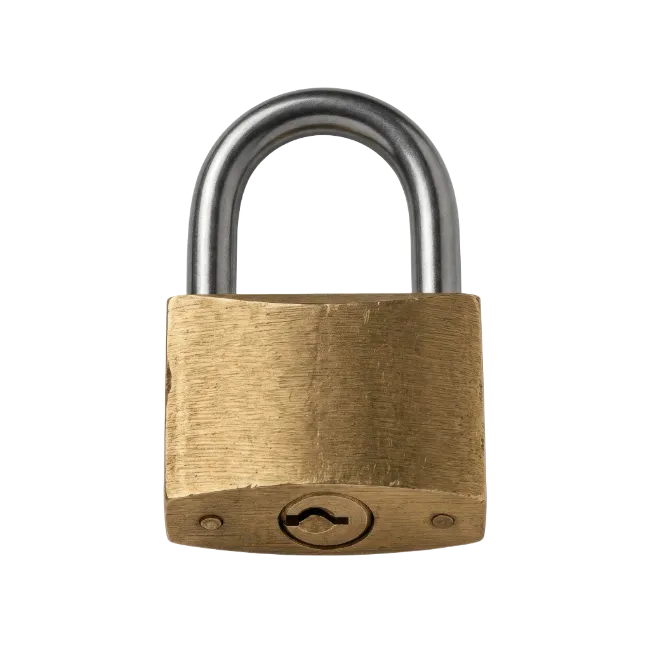 Brass Padlock with Steel Shackle