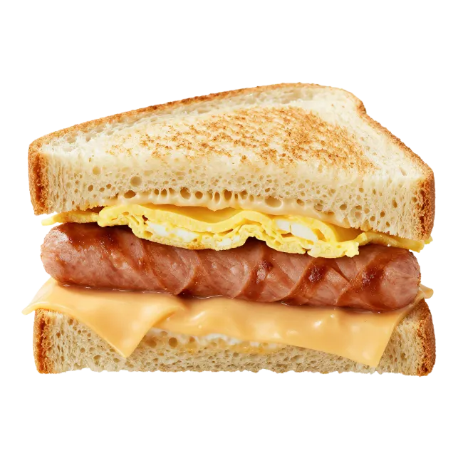 Breakfast Sandwich with Sausage and Cheese