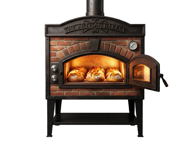 Brick Artisan Bakery Oven Baking Fresh Bread