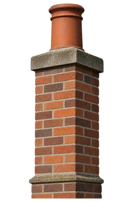 Brick Chimney Stack with Clay Pot