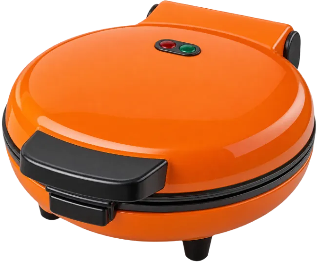 Bright Orange Electric Mini Waffle Maker