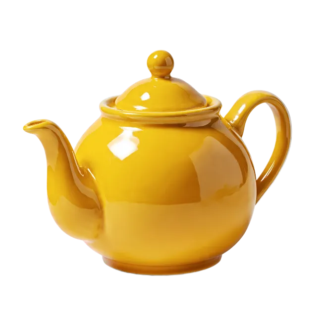 Bright Yellow Ceramic Teapot