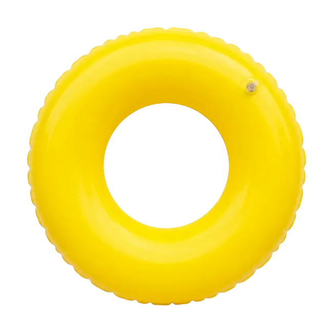 Bright Yellow Inflatable Swim Ring
