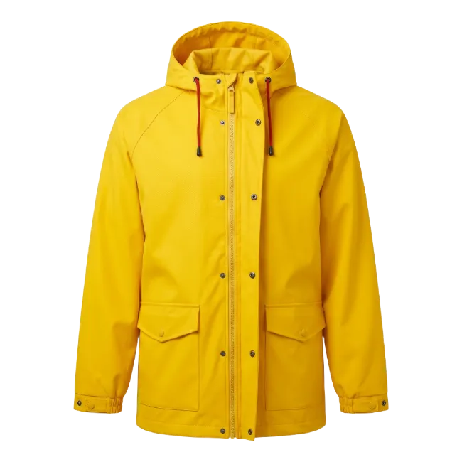 Bright Yellow Raincoat with Hood