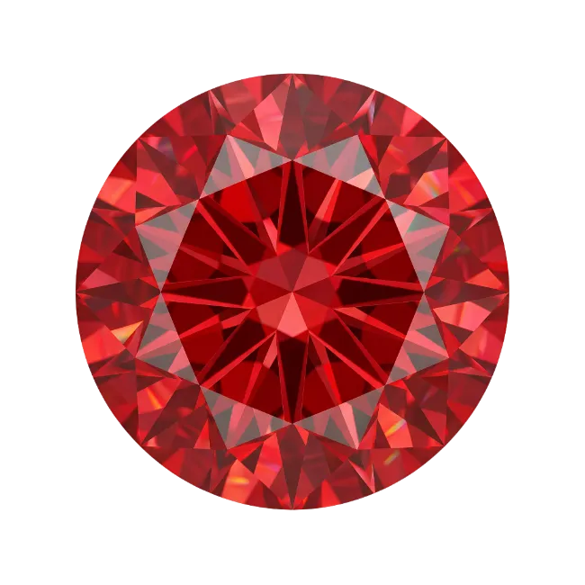 Brilliant Cut Red Ruby Gemstone