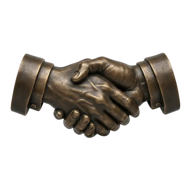 Bronze Handshake Sculpture