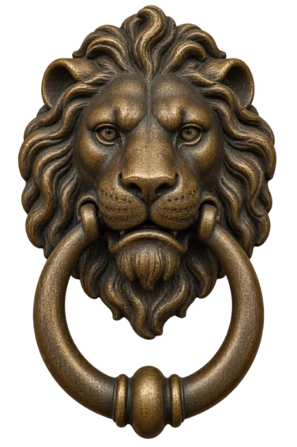 Bronze Lion Head Door Knocker