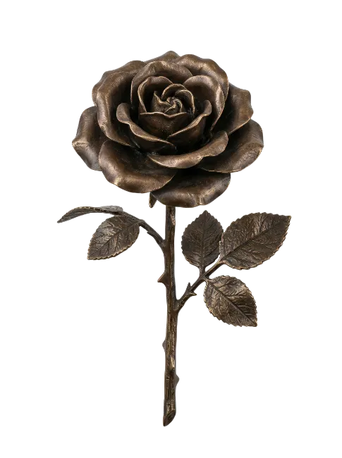 Bronze Rose Flower Sculpture