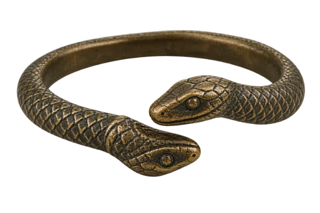 Bronze Serpent Bangle Bracelet