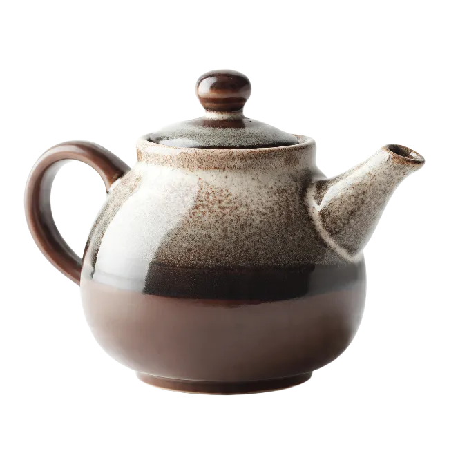 Brown Ceramic Teapot with Lid