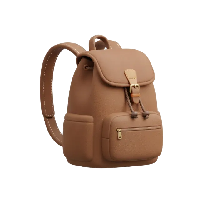 Brown Leather Backpack