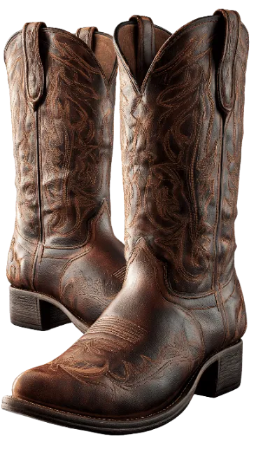 Brown Leather Cowboy Boots