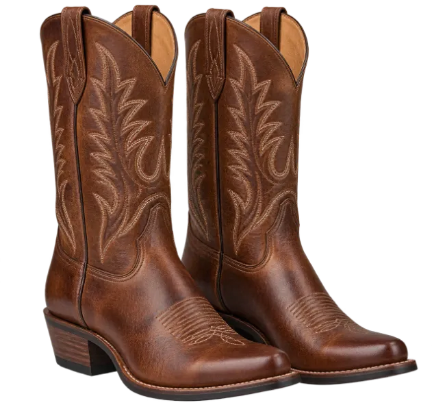 Brown Leather Cowboy Boots