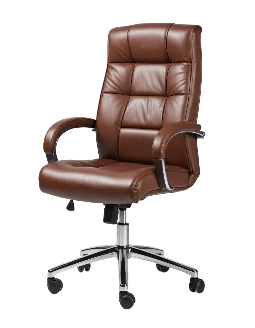 Brown Leather Executive Office Chair