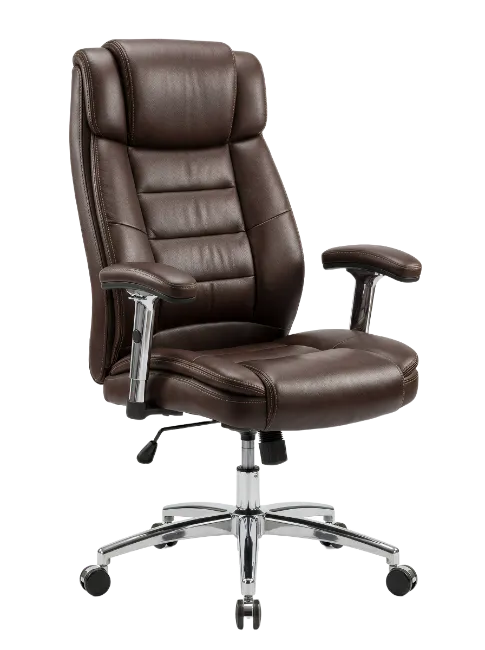Brown Leather Executive Office Chair