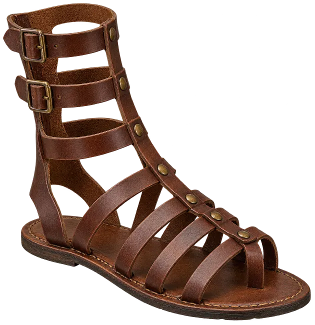 Brown Leather Gladiator Sandal