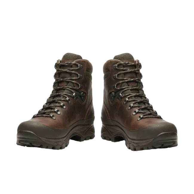 Brown Leather Hiking Boots Pair