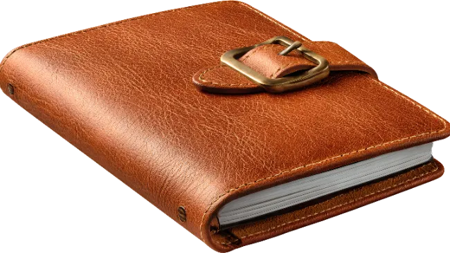 Brown Leather Journal with Buckle