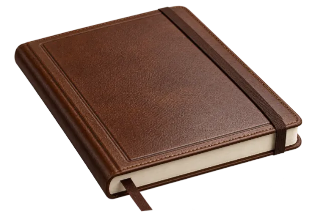Brown Leather Journal with Elastic Band