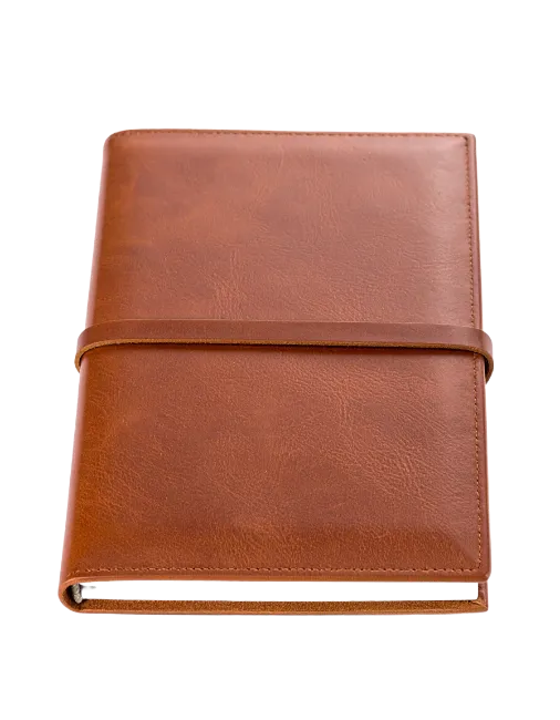 Brown Leather Journal with Strap