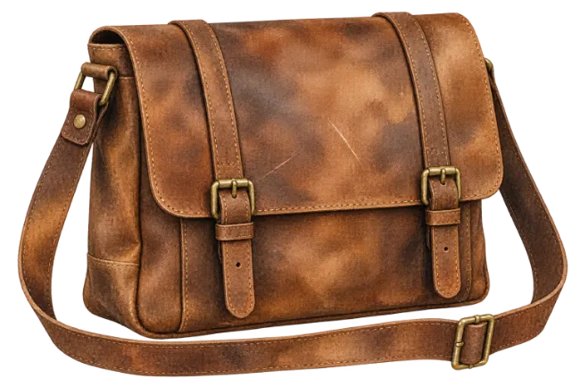 Brown Leather Messenger Bag