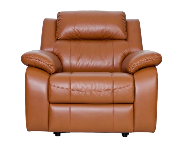 Brown Leather Recliner Armchair