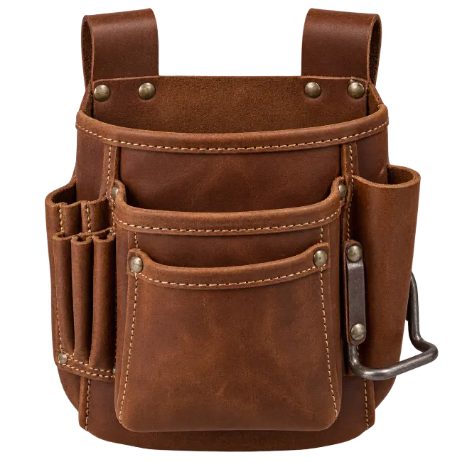 Brown Leather Tool Belt Pouch