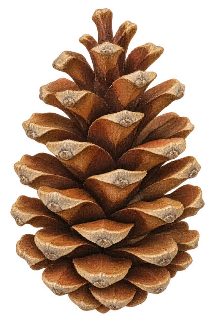 Brown Pine Cone Isolated