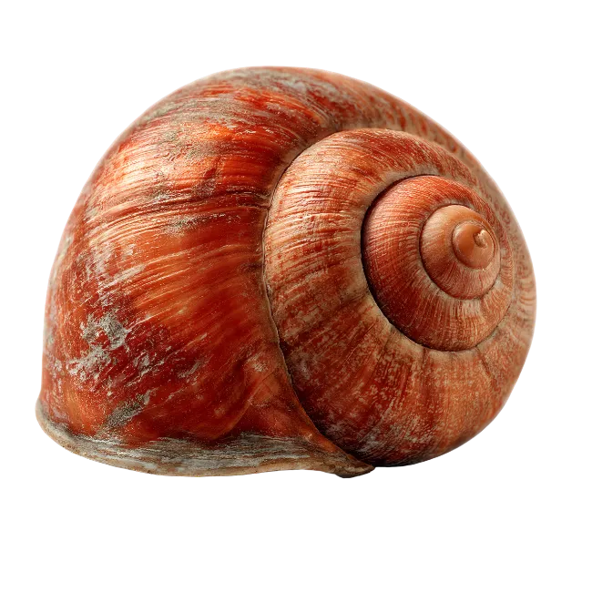 Brown Spiral Seashell Close Up