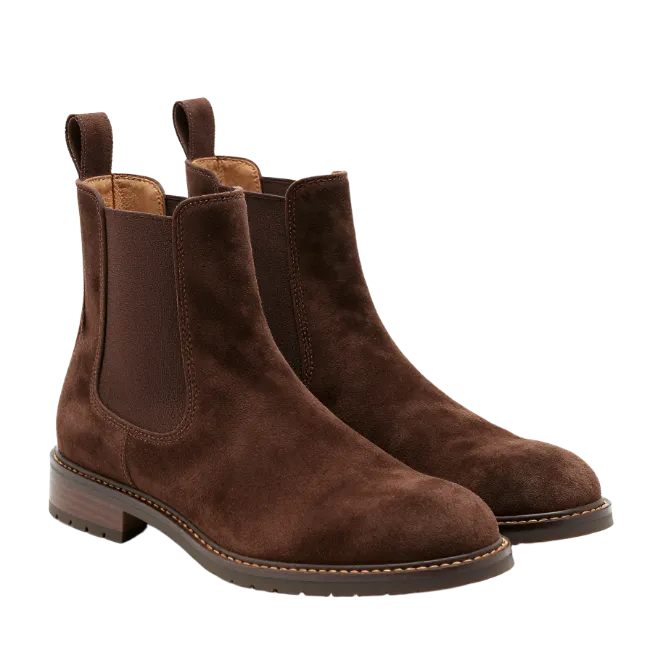 Brown Suede Chelsea Boots for Men