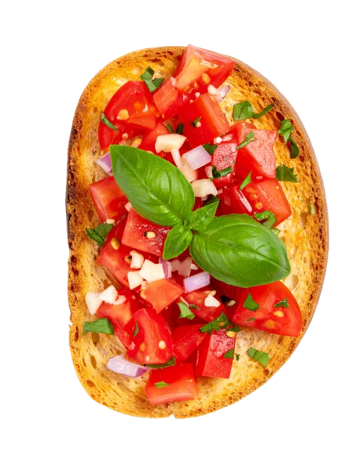 Bruschetta with Tomatoes and Basil
