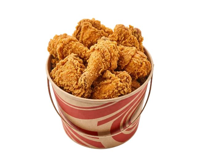 Bucket of Crispy Fried Chicken