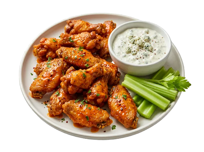 Buffalo Chicken Wings with Blue Cheese Dip
