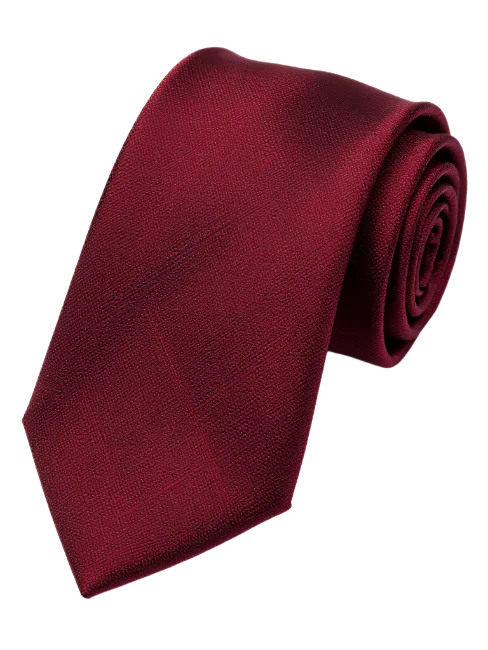 Burgundy Necktie Rolled Up