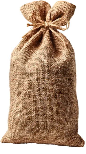 Burlap Sack Tied with Twine