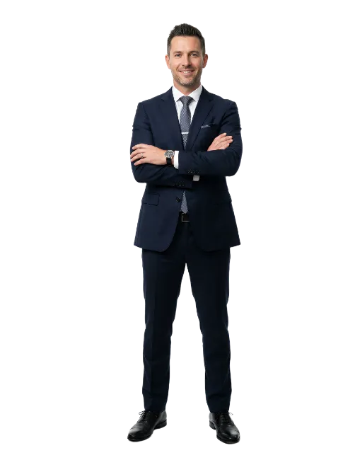 Businessman in a Navy Blue Suit