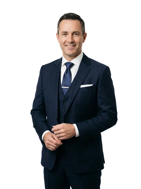Businessman in Navy Suit