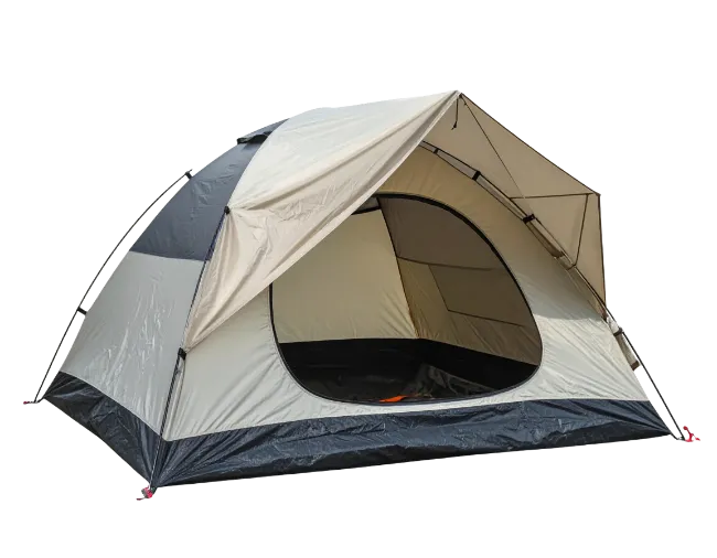 Camping Tent Isolated on Black