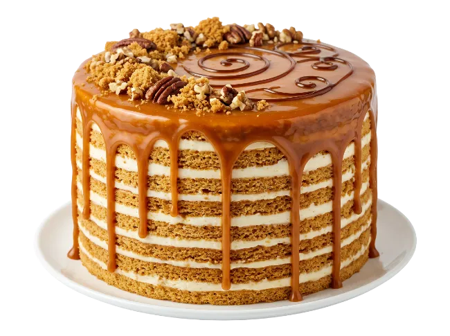 Caramel Drip Layer Cake