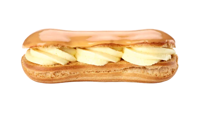 Caramel Eclair with Cream Filling