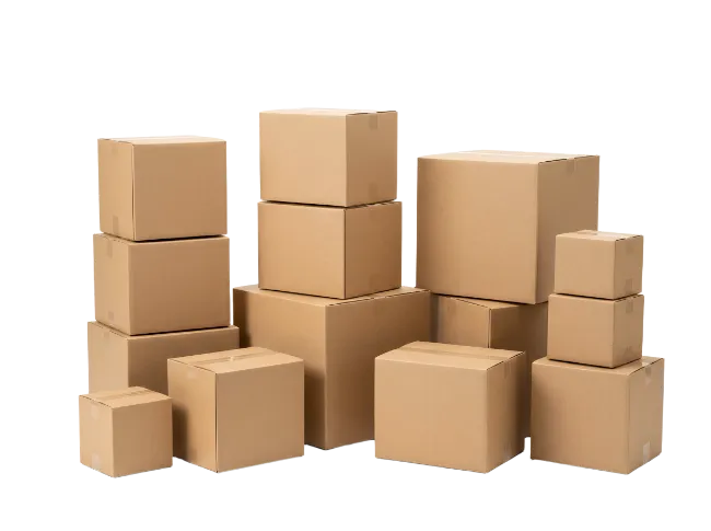 Cardboard Boxes Stacked for Shipping